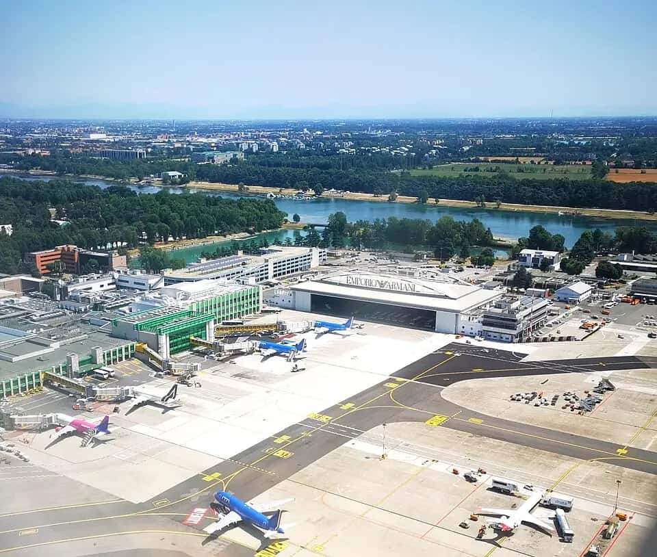 Letiště Linate — pohled na letiště