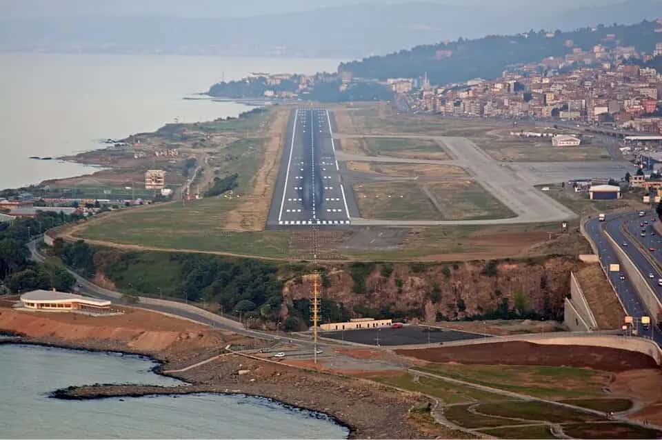 Letiště Trabzon — pohled na letiště