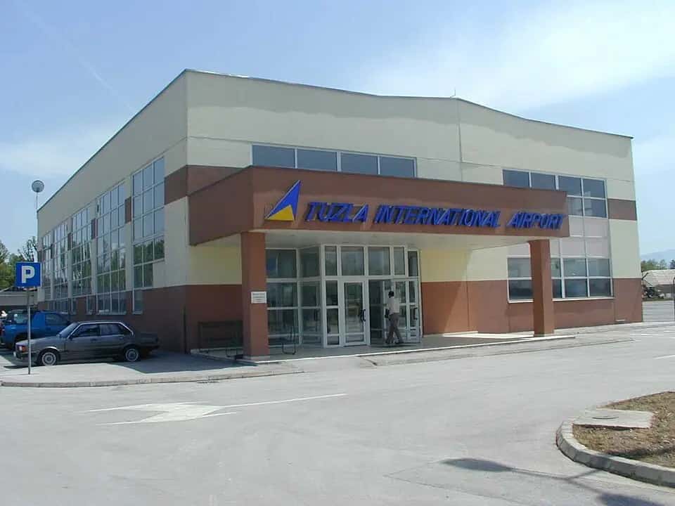 Letiště Tuzla — pohled na letiště