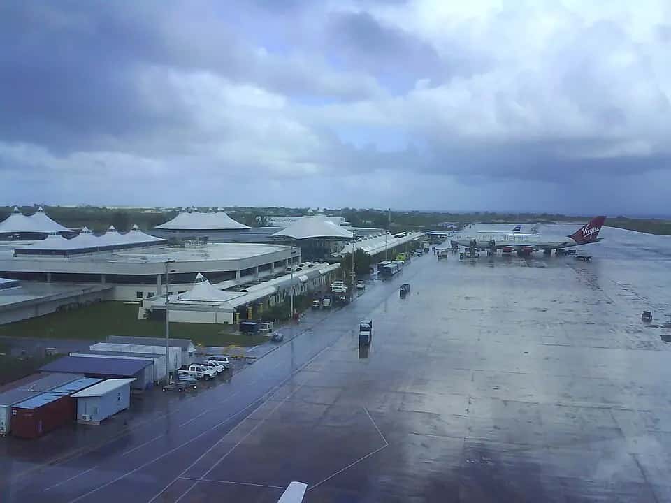 Letiště Barbados — pohled na letiště