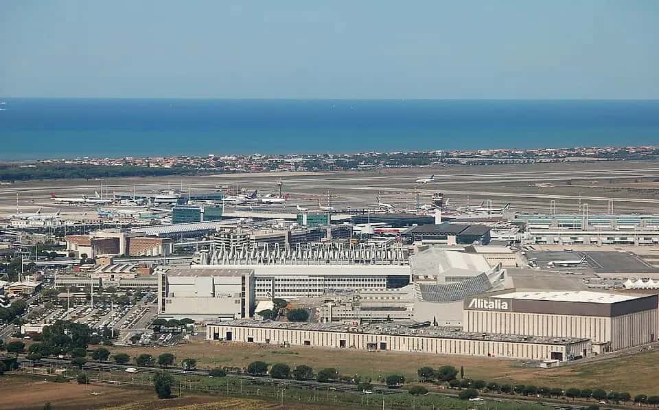 Letiště Řím-Fiumicino — pohled na letiště