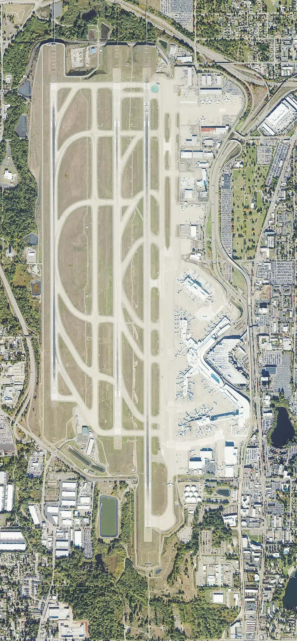 Letiště Seattle — pohled na letiště