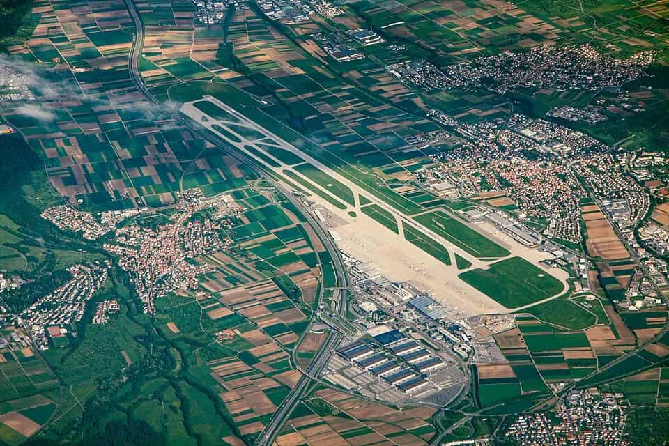 Letiště Stuttgart — pohled na letiště